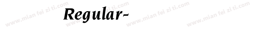 魏碑体 Regular字体转换